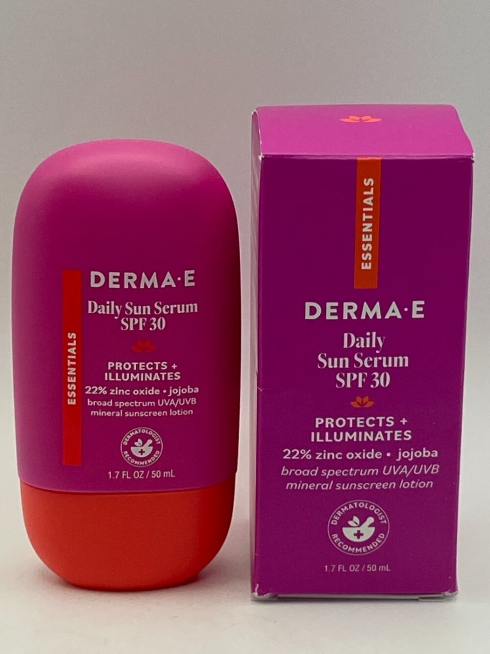 DERMA E Daily Sun Serum SPF 30 Mineral Sunscreen – 1.7 oz (Exp 02/28)